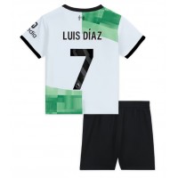 Maglie da calcio Liverpool Luis Diaz #7 Seconda Maglia Bambino 2023-24 Manica Corta (+ Pantaloni corti)